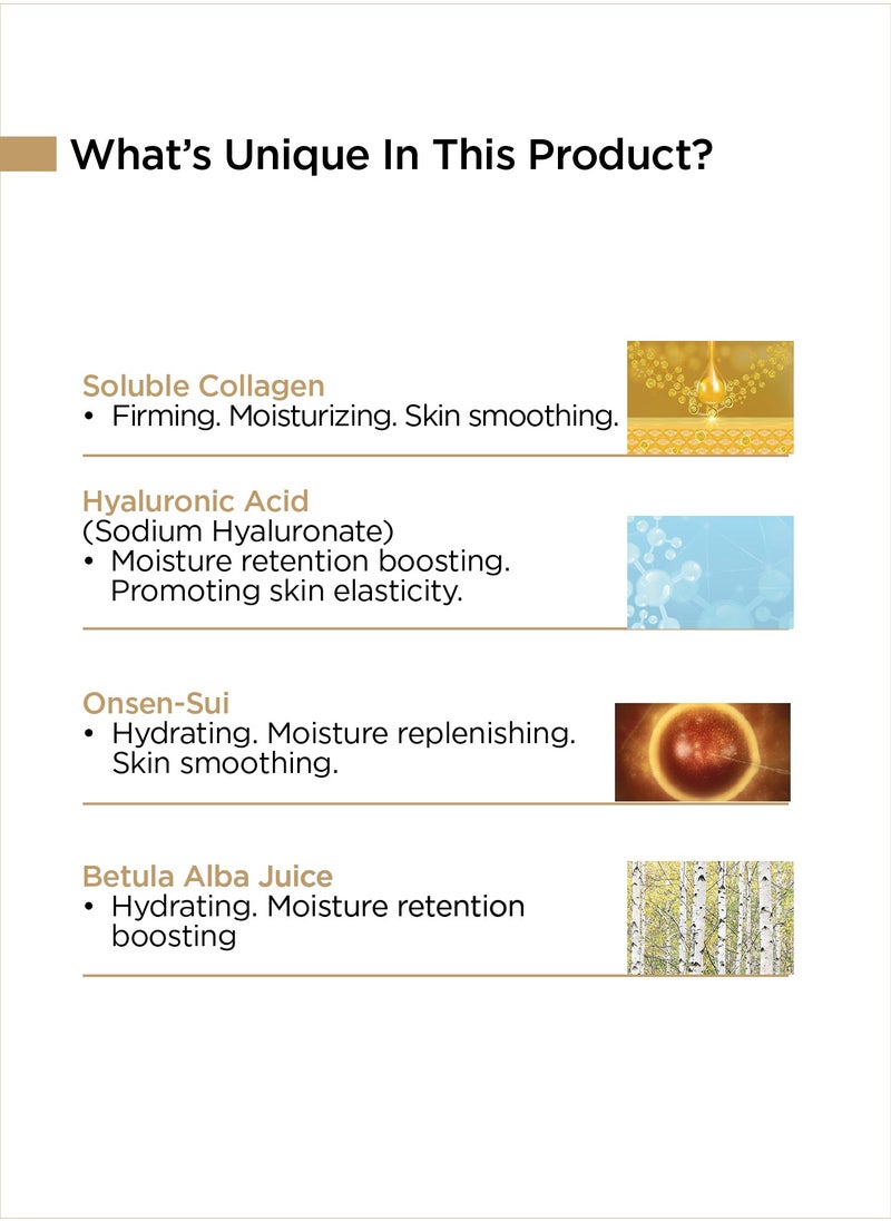 Banobagi - Super Collagen Aqua Mask – Replenishing Korean Skincare Sheet Mask with Vegan Formula, Collagen, Hyaluronic Acid, and Onsen Sui Hot Spring Water for Deep Hydration and Glowing Skin. Moisturizing, Firming, and Nourishing Mask for Healthy, Radiant Skin – Pack of 3 - Image 1