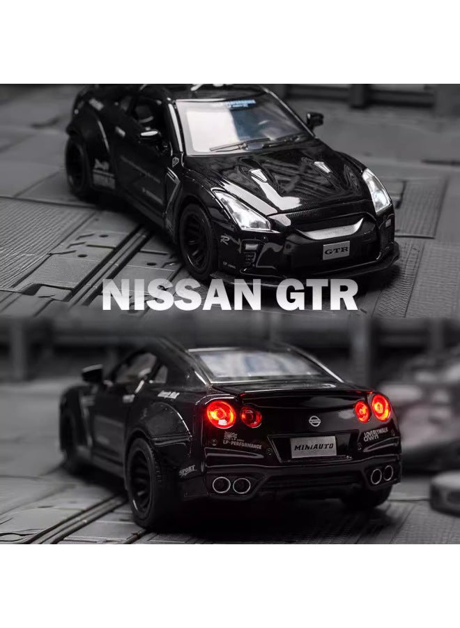 Boxed Jianyuan Nissan GTR R35 Simulation 1:32 Alloy Car Model Children Sports Car Model Ornaments-Color:White [boxed]]  - Image 3