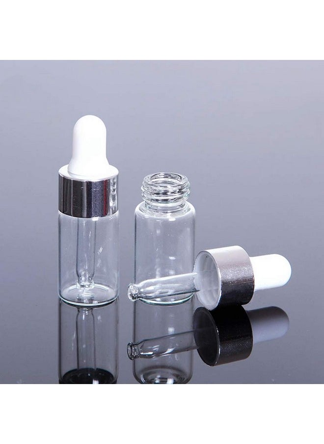 Pinklife 30 Packessential Oils Glass Dropper Bottlestravel Size Serum Sample Vialsmini Perfume Clear Bottles With Glass Eye Dropper (5Ml)  - Image 4