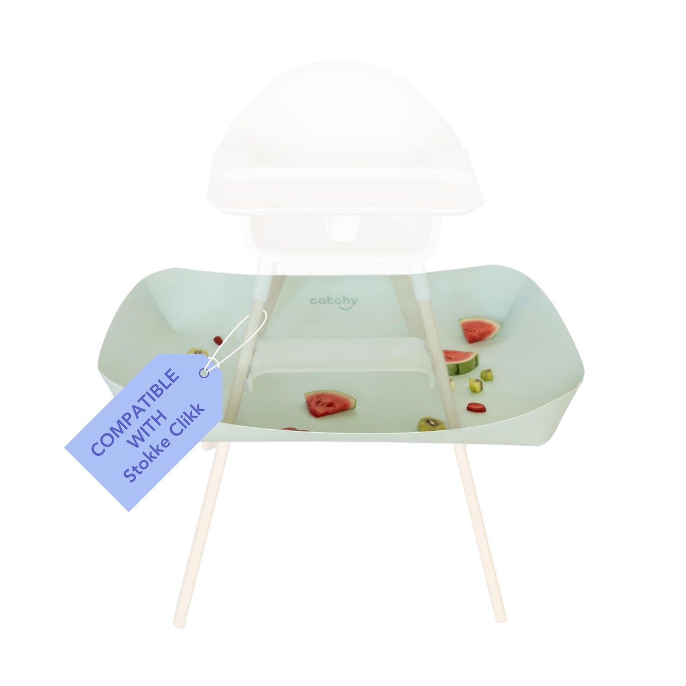 CATCHY Food CatcherCompatible with Stokke Clikk High Chair 11 Other High ChairsHighchair Sold SeparatelyBaby Toddler Food Mess CatcherPremium Linen Inspired Under High Chair Accessory