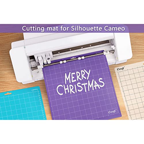 Ecraft Cutting Mat for Silhouette Cameo 5/4/3/2/1: 12X12inch Include one StrongGrip&Three StandardGrip&One LightGrip Cutting Mat Perfect for Silhouette Cameo Replacement for Crafts、Sewing and All Arts - Image 2