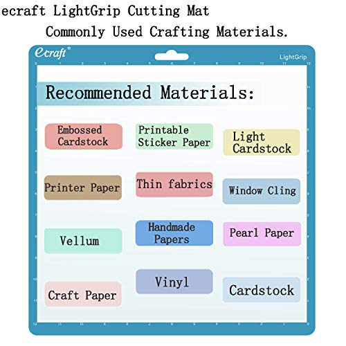 Ecraft Cutting Mat for Silhouette Cameo 5/4/3/2/1: 12X12inch Include one StrongGrip&Three StandardGrip&One LightGrip Cutting Mat Perfect for Silhouette Cameo Replacement for Crafts、Sewing and All Arts - Image 4