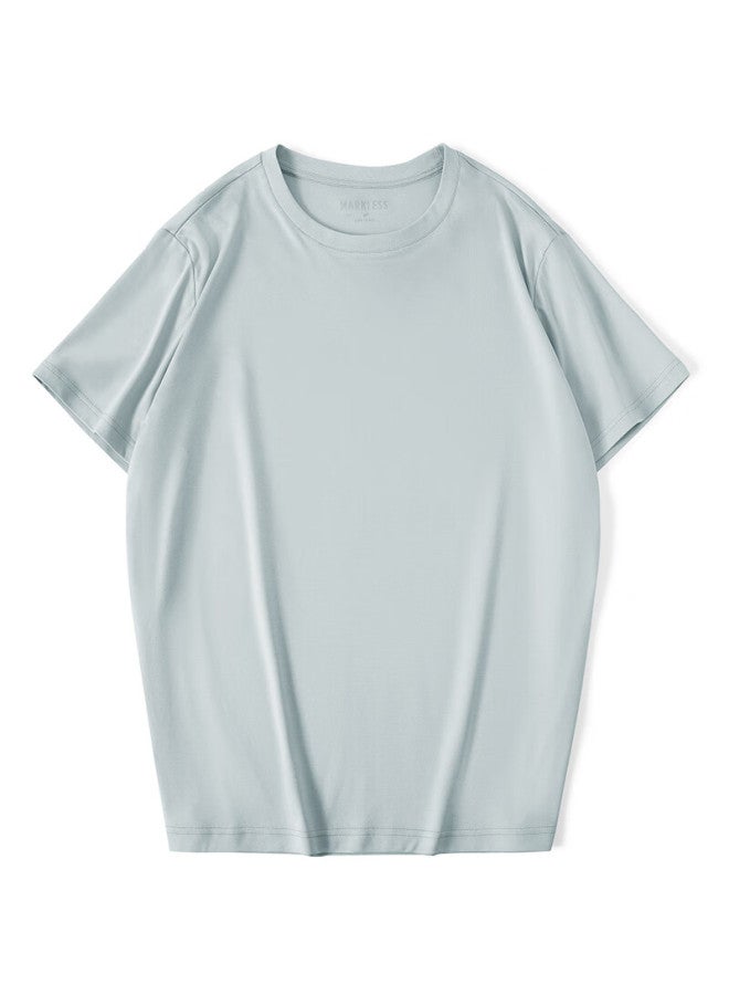 Markless "ammonia Soft" Pure Cotton Men's T-shirt Summer Dry Short Sleeve Txb0635m Sky Blue XL - Image 5