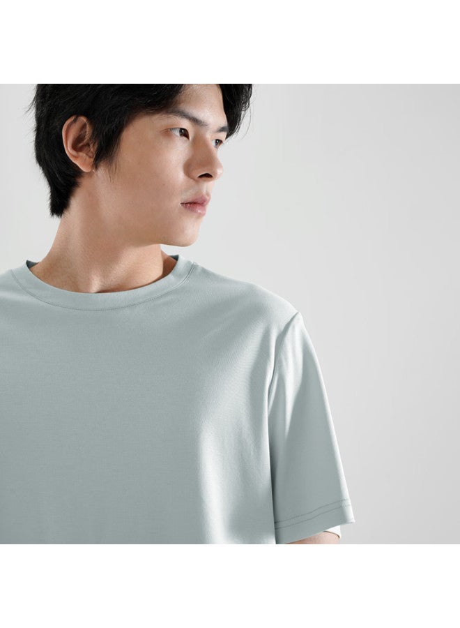 Markless "ammonia Soft" Pure Cotton Men's T-shirt Summer Dry Short Sleeve Txb0635m Sky Blue XL - Image 4