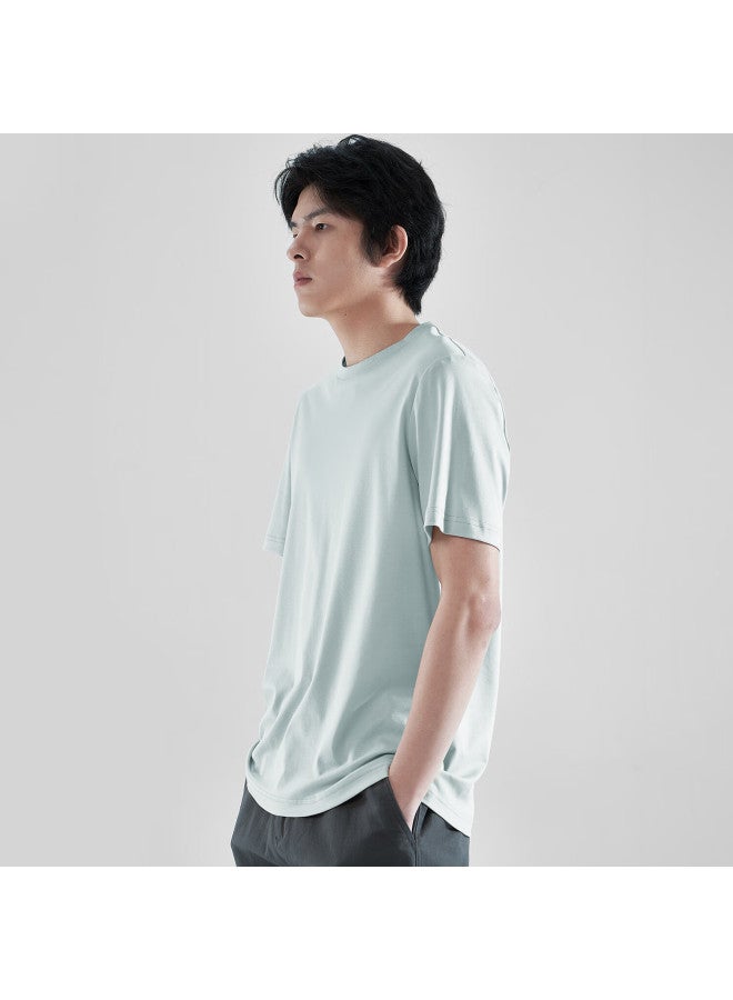 Markless "ammonia Soft" Pure Cotton Men's T-shirt Summer Dry Short Sleeve Txb0635m Sky Blue XL - Image 2