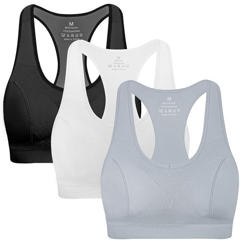 MIRITY Women Racerback Sports Bras - High Impact Workout Gym Activewear Bra - Image 1