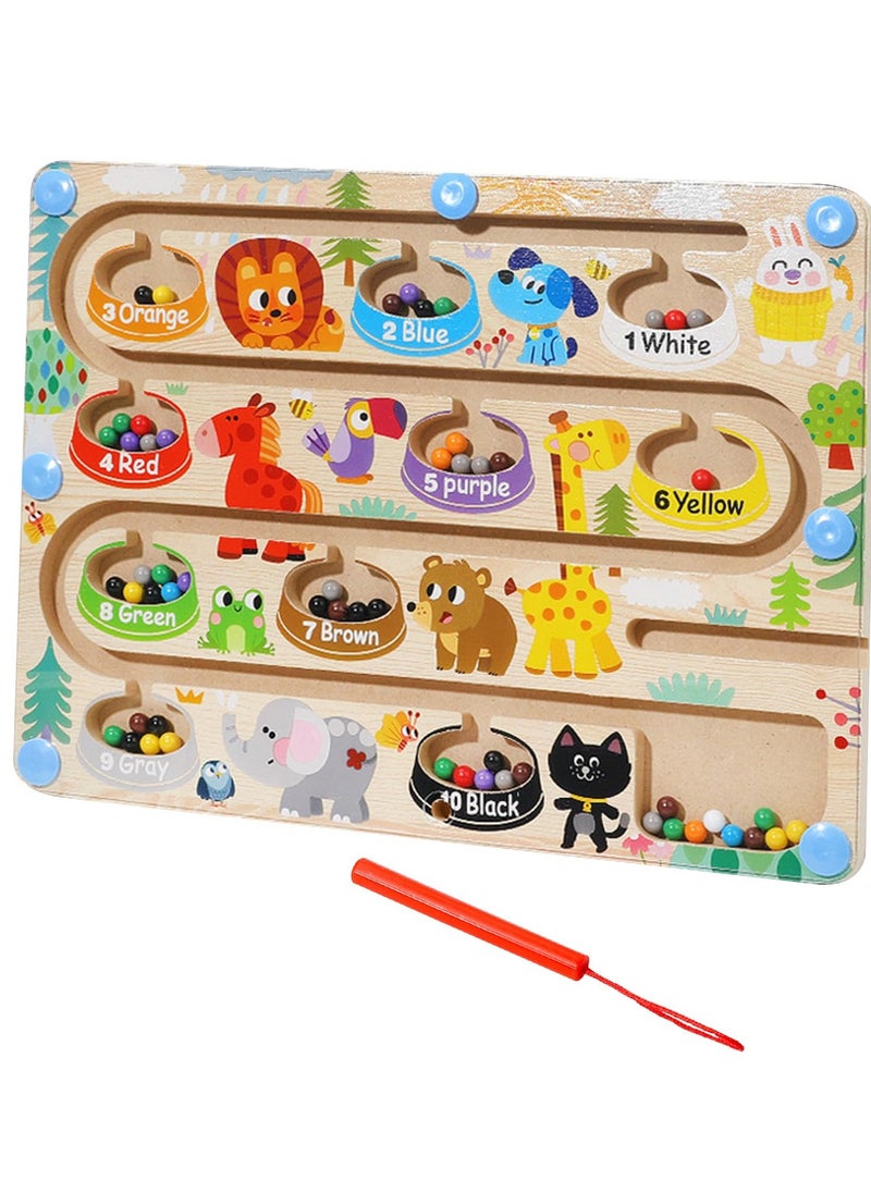 Mordely Educational Toys Montessori Toys Hand-Eye Coordination Time Killer Baby Toys Boys Girls Building Blocks Fingertip Training Magnets Number and Color Matching Birthday Gift Fine Manipulation Educational Toys for 4-6 Years Old  - Image 1
