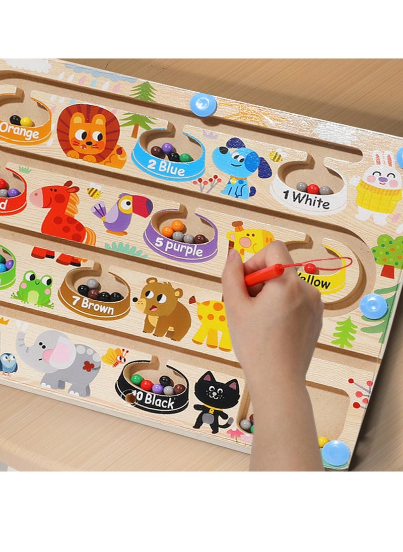 Mordely Educational Toys Montessori Toys Hand-Eye Coordination Time Killer Baby Toys Boys Girls Building Blocks Fingertip Training Magnets Number and Color Matching Birthday Gift Fine Manipulation Educational Toys for 4-6 Years Old  - Image 2