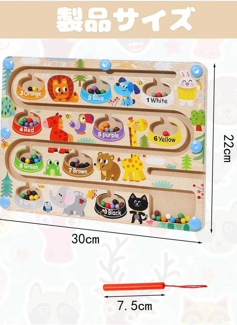 Mordely Educational Toys Montessori Toys Hand-Eye Coordination Time Killer Baby Toys Boys Girls Building Blocks Fingertip Training Magnets Number and Color Matching Birthday Gift Fine Manipulation Educational Toys for 4-6 Years Old  - Image 3