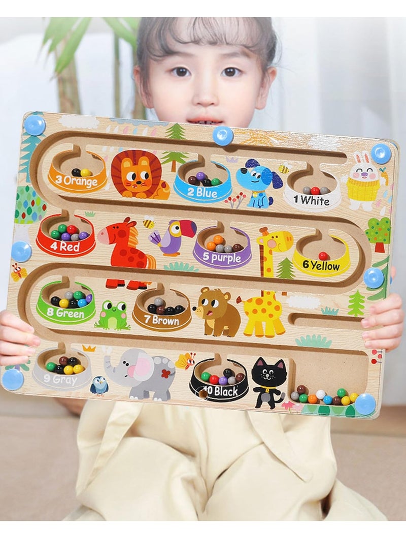 Mordely Educational Toys Montessori Toys Hand-Eye Coordination Time Killer Baby Toys Boys Girls Building Blocks Fingertip Training Magnets Number and Color Matching Birthday Gift Fine Manipulation Educational Toys for 4-6 Years Old  - Image 5