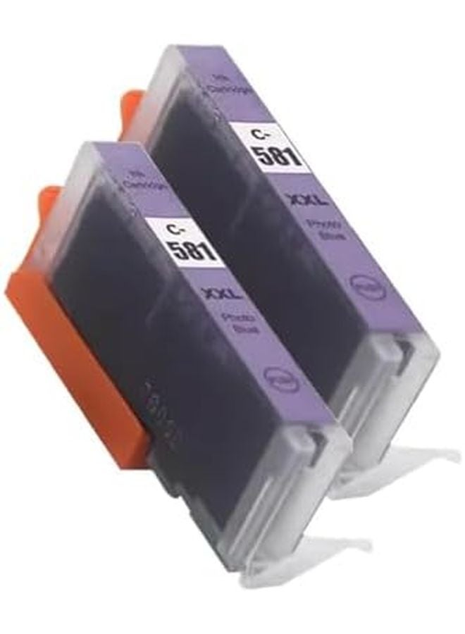 خراطيش حبر متوافقة PGI580 CLI581 أزرق فوتو × 2 قطعة لـ TS705 TR7550 TR8550 TS6150 TS6250 TS8150 TS8250 TS9150 TS9550 - Image 1