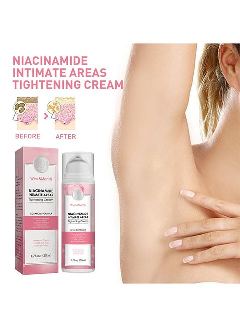 Niacinamide Intimate Areas Tightening Cream-Dark Spot Remover, Underarm Cream, Neck, Back, Legs, Elbows, Private Areas, Premium Botanical Ingredients 50ml