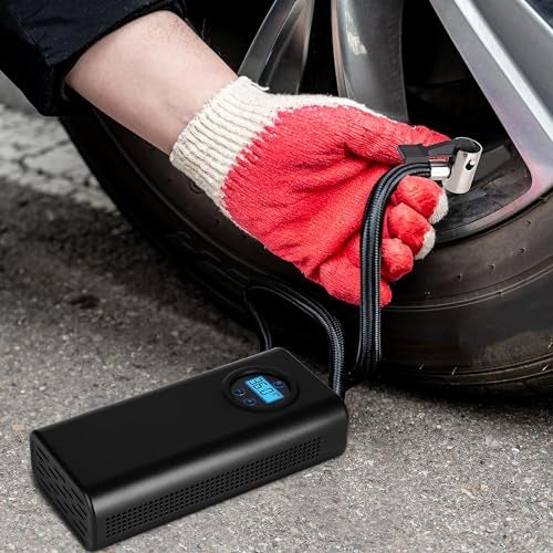 US1984 Cordless Tyre Inflator for Cars & Bikes, Rechargeable, Digital Tire Pressure, Auto Shut Off, Smart and Portable Air Compressor, Up to 150 Psi Air Pump for Car Tire, Cycle, Balls, Inflatables - Image 3