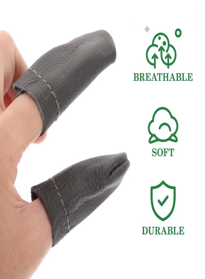 HOMSFOU Needle Felting Leather Finger Protector, Needle Felting Leather Gloves Craft Tools Knitting Finger Thimble Guards Tools for Hand Craft Sewing Needlework 20PCS(Random Color) - Image 5