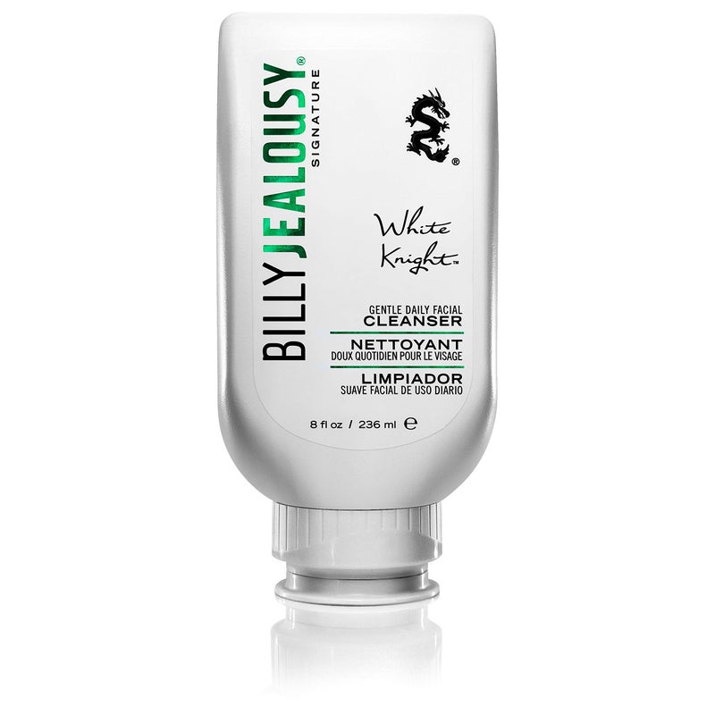 Billy Jealousy White Knight Gentle Daily Facial Cleanser with Non-Abrasive Exfoliators Ideal for All Skin Types, Men's Face Wash Formulated with Apple Amino Acids & Papaya Extract, 8 Fl Oz - Image 1