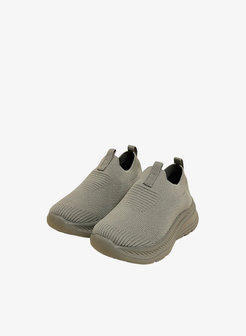 R&b Textured Knitted Slip On Shoes