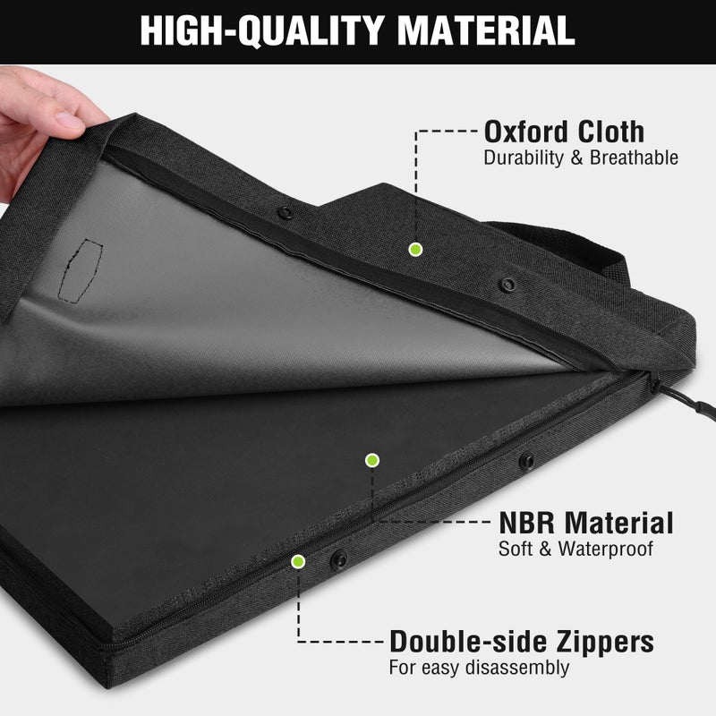 WORKPRO 17" Kneeling Pad with Removable Cover, Soft Pad Cushioning for Knee, Large Foam Kneeler Pad for Gardening, Daily Chores, Workout Supplies, Black - Image 4