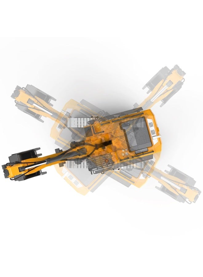 Mytoys 1/50 RC Excavator K970 Professional Metal Digger, High-Simulation Electric Lifting Engineering Vehicle with Metal Tracks, LED Spotlights & Real Engine Sound, Hobby-Grade RTR Construction Model - Image 2
