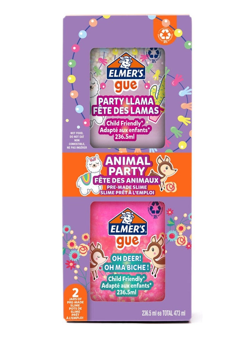 2-Piece Readymade Slime Party Animals Set