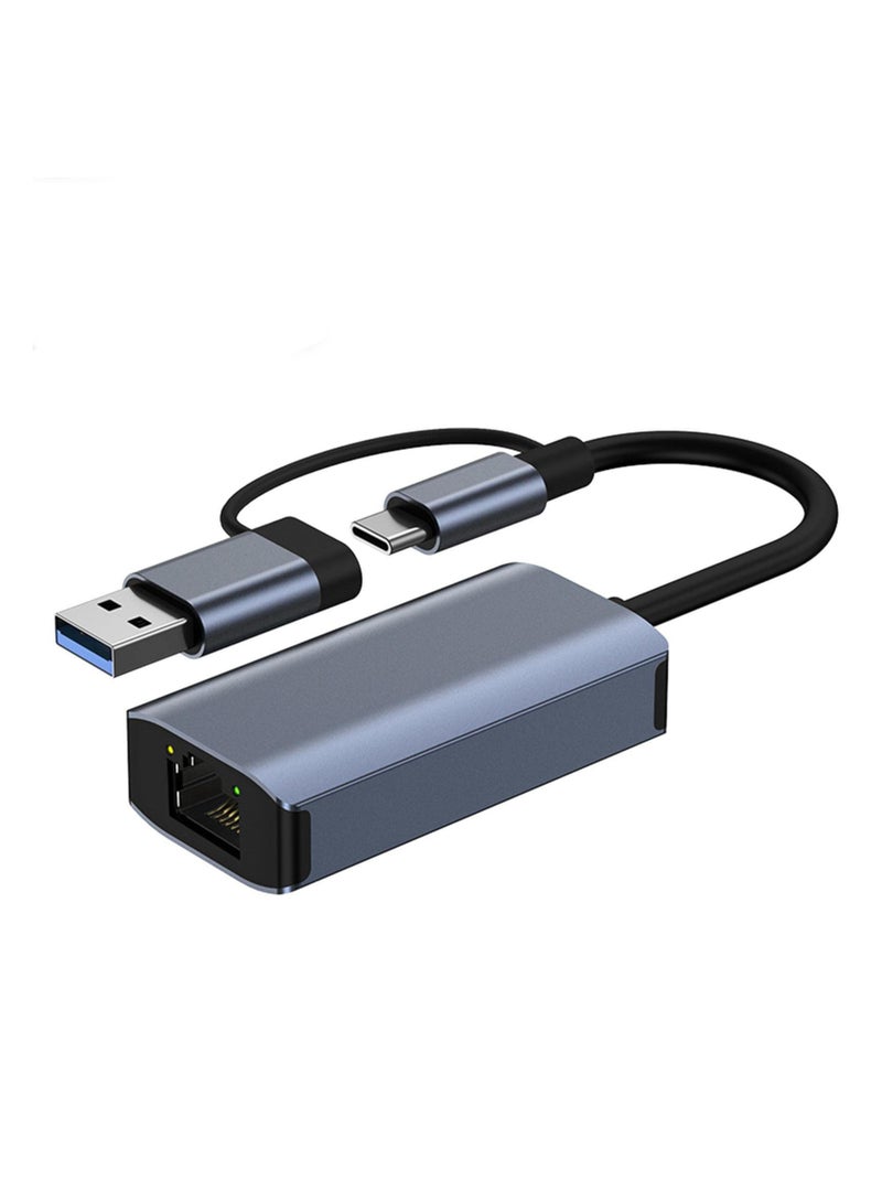KASTWAVE USB C Ethernet Adapter, Fast USB to Ethernet, Type-C to RJ45 Adapter Work for MacWindows, Network Adapter USB Ethernet Adapter for Laptop Tablets and Computers - Image 1