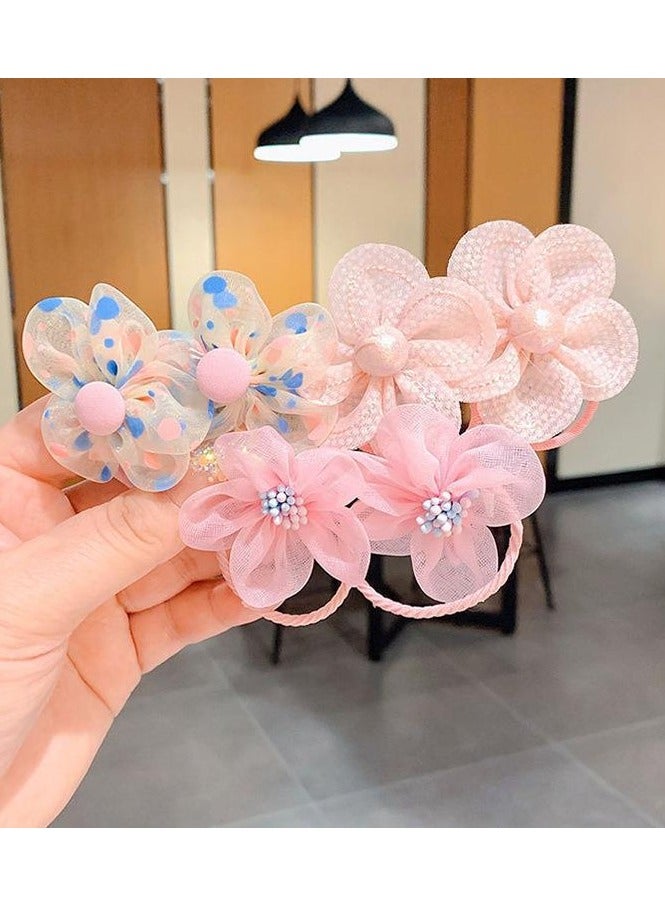 Goolsky 10PC Children Cute Flower Rubber Band Hairband Set Baby Does Not Harm Hair and Has Good Elasticity Girls Baby Headband Hair Accessories Women - Image 2