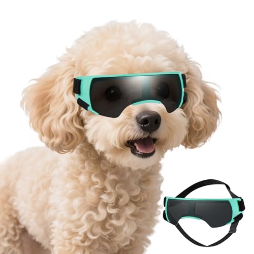 PETLESO Dog Goggles Sunglasses Small to Medium Breed, Anti-Fog UV400 Lens Puppy Sunglasses, Adjustable Lightweight Doggie Goggles for UV, Wind, Snow, Dust Protection, Blue - Image 1