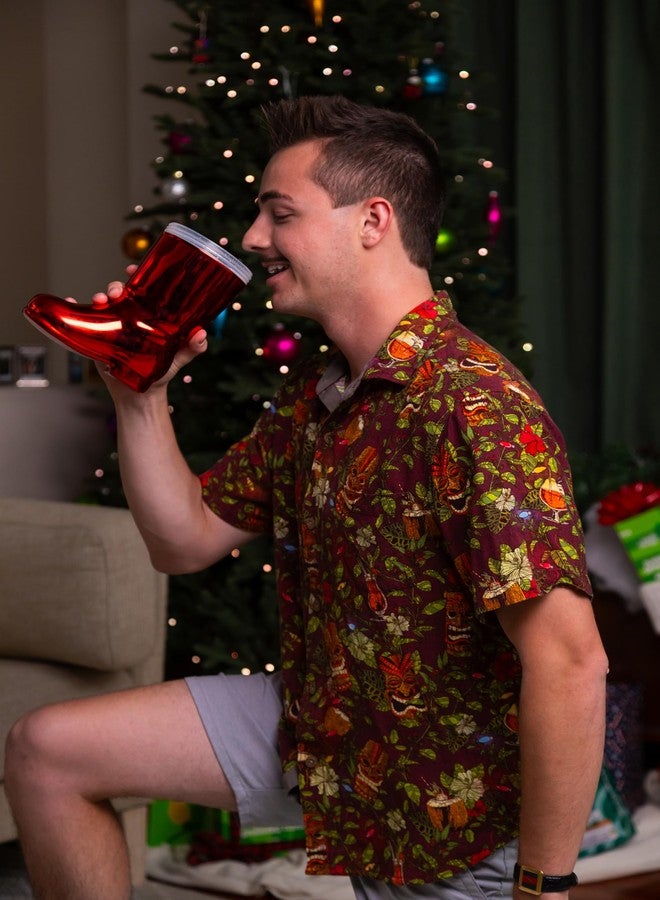 Cool Things Corp Santa Boot Jumbo Party Cup, 42 oz Reusable Christmas Novelty Drink Cup with Lid and Straw - Image 5