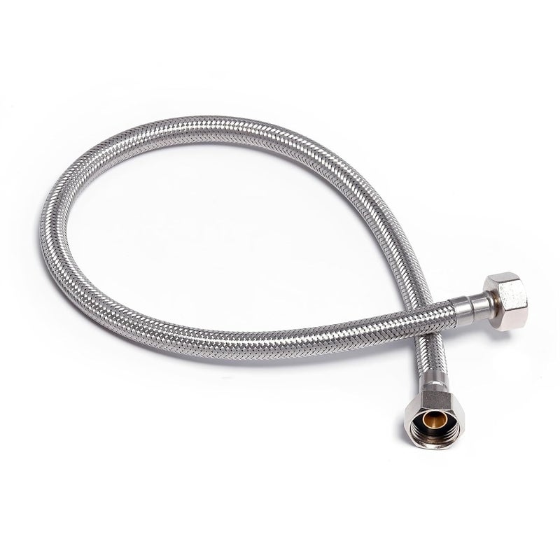 LUVBATH FITTING 60 Inch 304 Stainless Steel Connection Pipe | Pack of 1 | Leakproof, Rust-Free Flexible Hose Pipes for Geyser, Toilet, Basin & Sink, Hot Cold Mixer Faucets | Silver | 60 Inch (150 cm) - Image 1