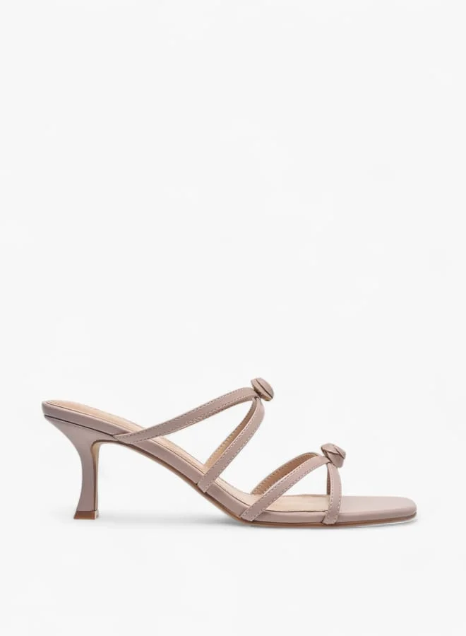 Celeste Womens Embellished Slip-On Sandals With Kitten Heels