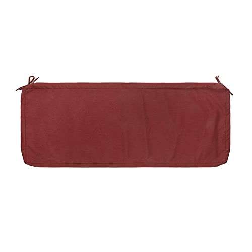 FUNHOME Outdoor Bench Cushion Cover 48 x18 x 3 inch,Water Resistant Cover with Zipper&Ties,Fade-Resistant Slipcover,Patio Porch Swing Cushion Cover Replacement Only,No Insert(Rust Red) - Image 1