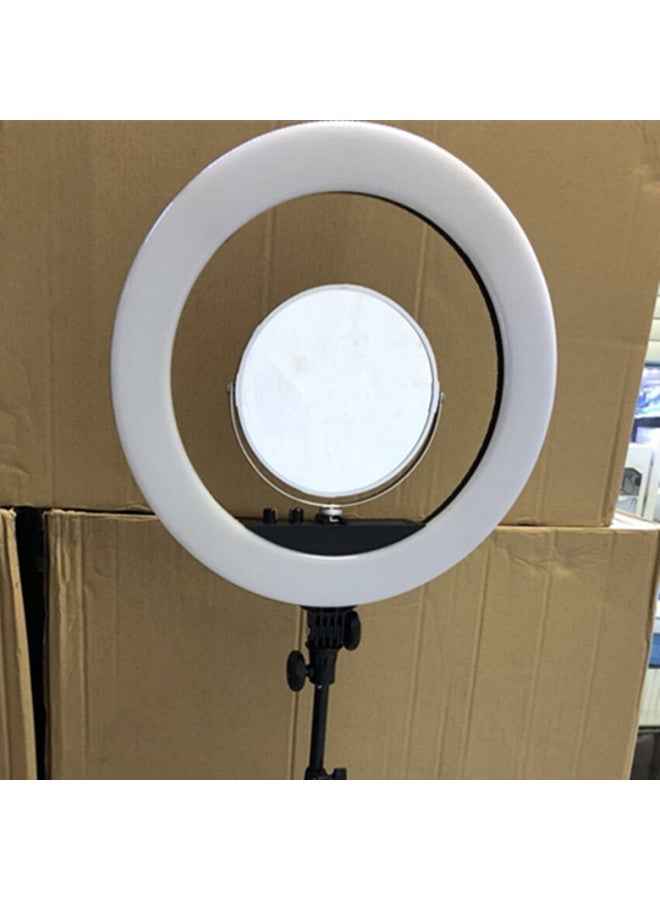 Loquat 18 Inch Fill Light 45cm Ring Light Anchor Led Photography Light Beauty Light Live Beauty Fill Light Bracket-Color:45cm Lamp + Cosmetic Mirror + Mobile Phone Clip + Storage Bag - Image 4