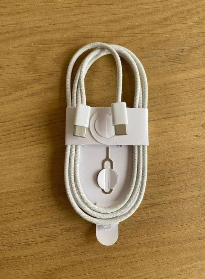 كابل وصله شحن فائق السرعة 60 وات من تايب سي إلي تايب سي بطول 1 متر لجميع لأجهزه - Image 2