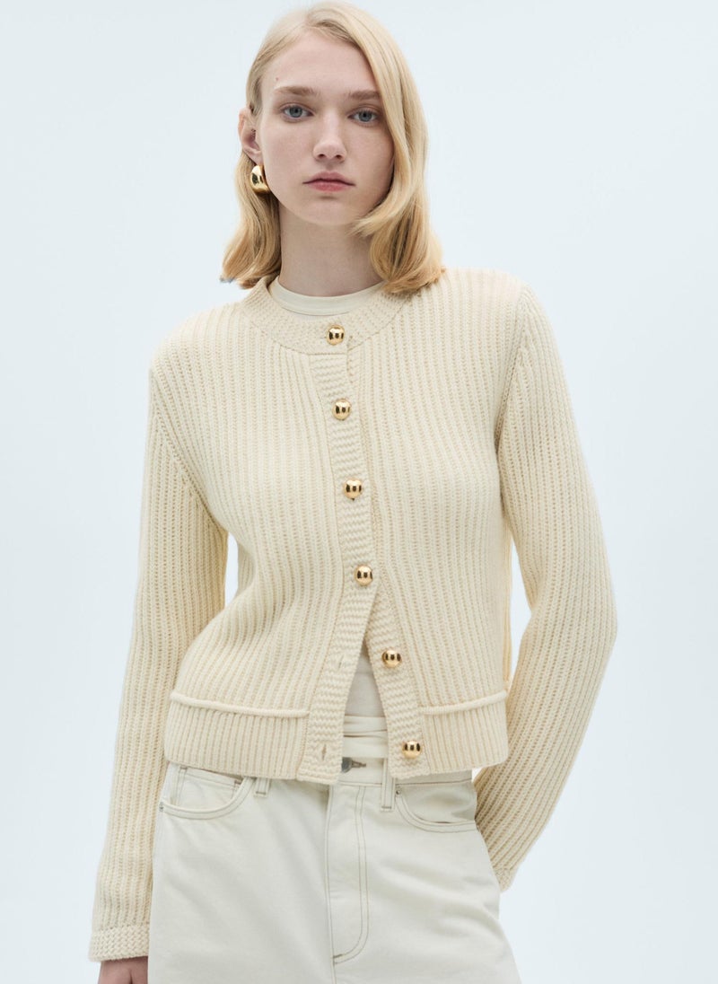 MANGO Knitted Jewel Button Cardigan  - Image 1