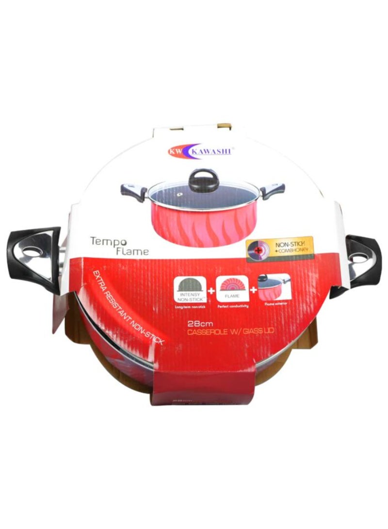 KAWASHI Kawashi'S Tempo Flame Non-Stick Casserole Kitchen Maestro Essential For Culinary Adventures 