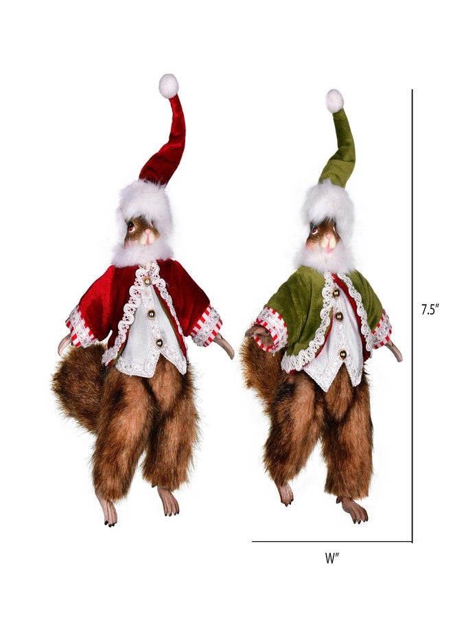 Vickerman 7.5" Candy Wonderland Collection Squirrel Ornament Assortment, Pack of 2 - Image 4