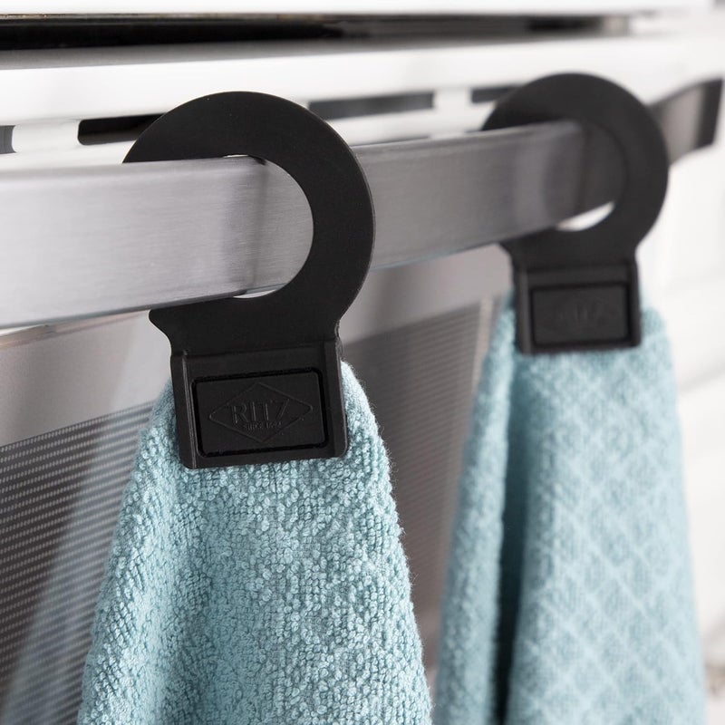 Ritz Premium Hook and Hang Towel, (2-Pack), 18" x 28", Long-Lasting Durable Rubber Hook, Highly Absorbent Super Soft Hand Cloths for Kitchen, Bathroom, Laundry Room, Dew - Image 4