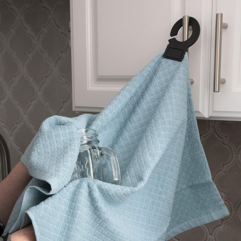 Ritz Premium Hook and Hang Towel, (2-Pack), 18" x 28", Long-Lasting Durable Rubber Hook, Highly Absorbent Super Soft Hand Cloths for Kitchen, Bathroom, Laundry Room, Dew - Image 5