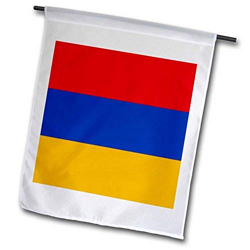 3dRose Flag of Armenia Armenian Color Stripes Red Blue Orange Tricolor Eurasia Country World Flags Garden Flag, 12 by 18" - Image 1