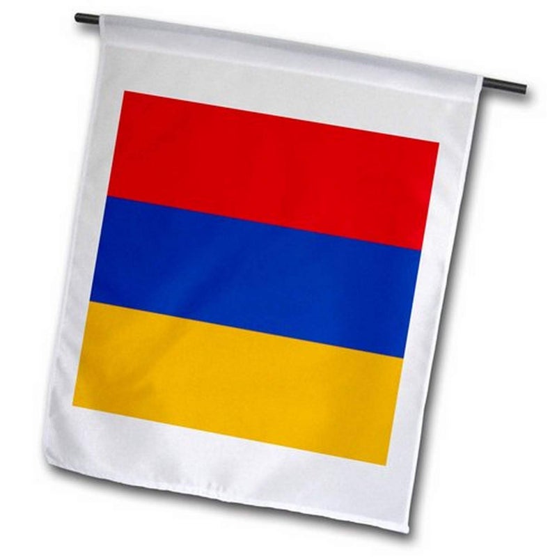3dRose Flag of Armenia Armenian Color Stripes Red Blue Orange Tricolor Eurasia Country World Flags Garden Flag, 12 by 18" - Image 2