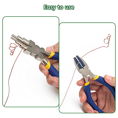 Anglekai Jewelry Making Nylon Pliers Sets, AngleKai 6 IN 1 Jewelry Bail Making Pliers and Nylon Jaw Flat Nose for Jump Ring (Blue) - Image 5