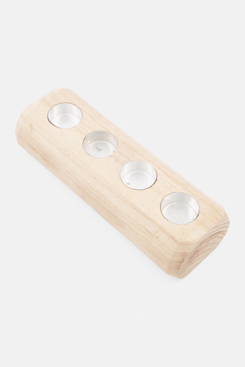 Muy Mucho Candle Holder, Beige  - Image 1