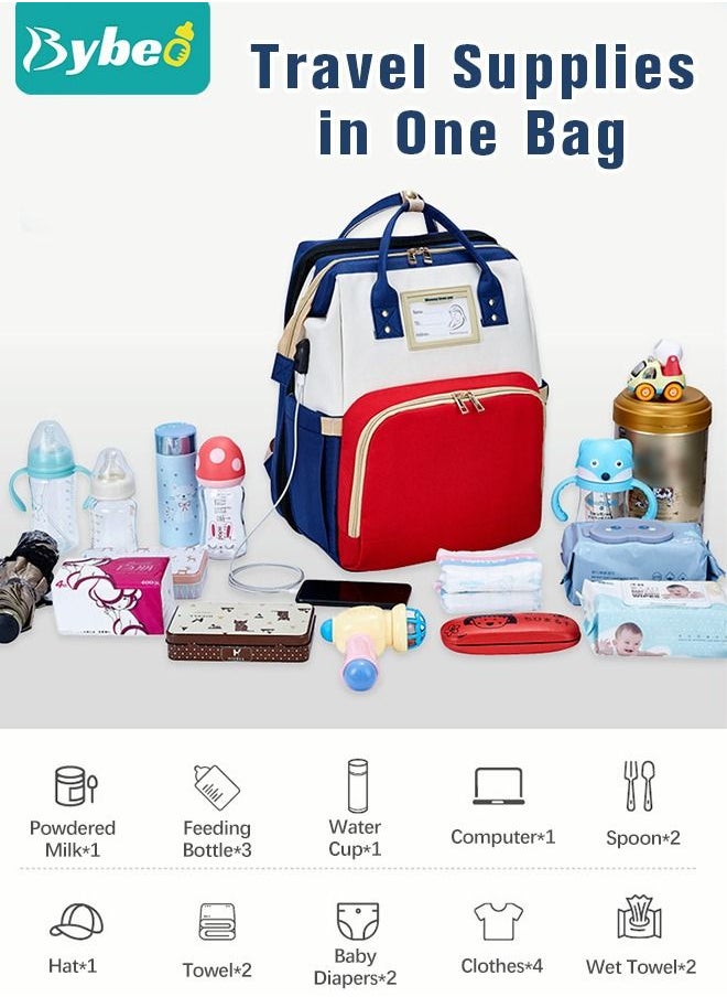 Bybeo - 2024 New Style Baby Diaper Bag Backpack, Multifunction Diapers Changing Station for Boys Girls Outdoor and Travel, Infant Shower Gifts, Large Capacity, 900d Oxford, USB Port - Image 1