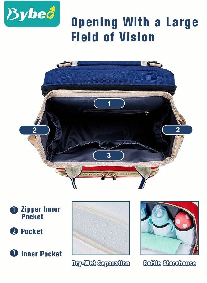 Bybeo - 2024 New Style Baby Diaper Bag Backpack, Multifunction Diapers Changing Station for Boys Girls Outdoor and Travel, Infant Shower Gifts, Large Capacity, 900d Oxford, USB Port - Image 1