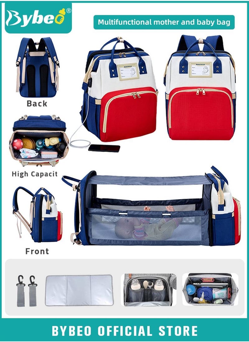 Bybeo - 2024 New Style Baby Diaper Bag Backpack, Multifunction Diapers Changing Station for Boys Girls Outdoor and Travel, Infant Shower Gifts, Large Capacity, 900d Oxford, USB Port - Image 1