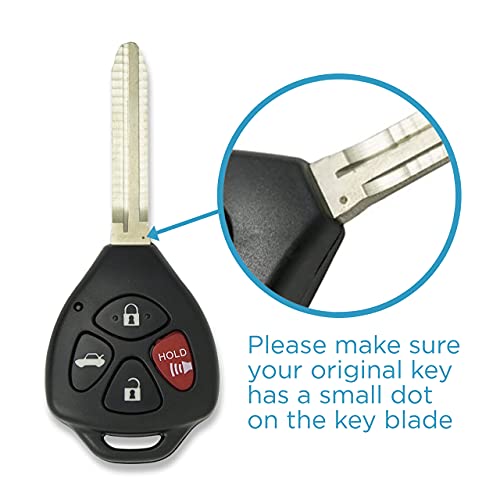 Keyless2Go Replacement for 2 New Keyless Entry Remote Car Key for Select Toyota Avalon Corolla Vehicles That Use GQ4-29T with 4D67 Chip - Image 3