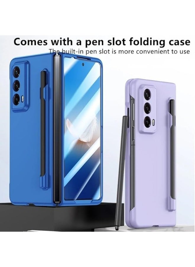 Compatible with Honor Magic V2/Vs2 2023 Case with Stylus Pen,Pen Holder Cover Anti-Scratches Ultra Thin Case with Built-in Screen Protector for Honor Magic V2/Vs2