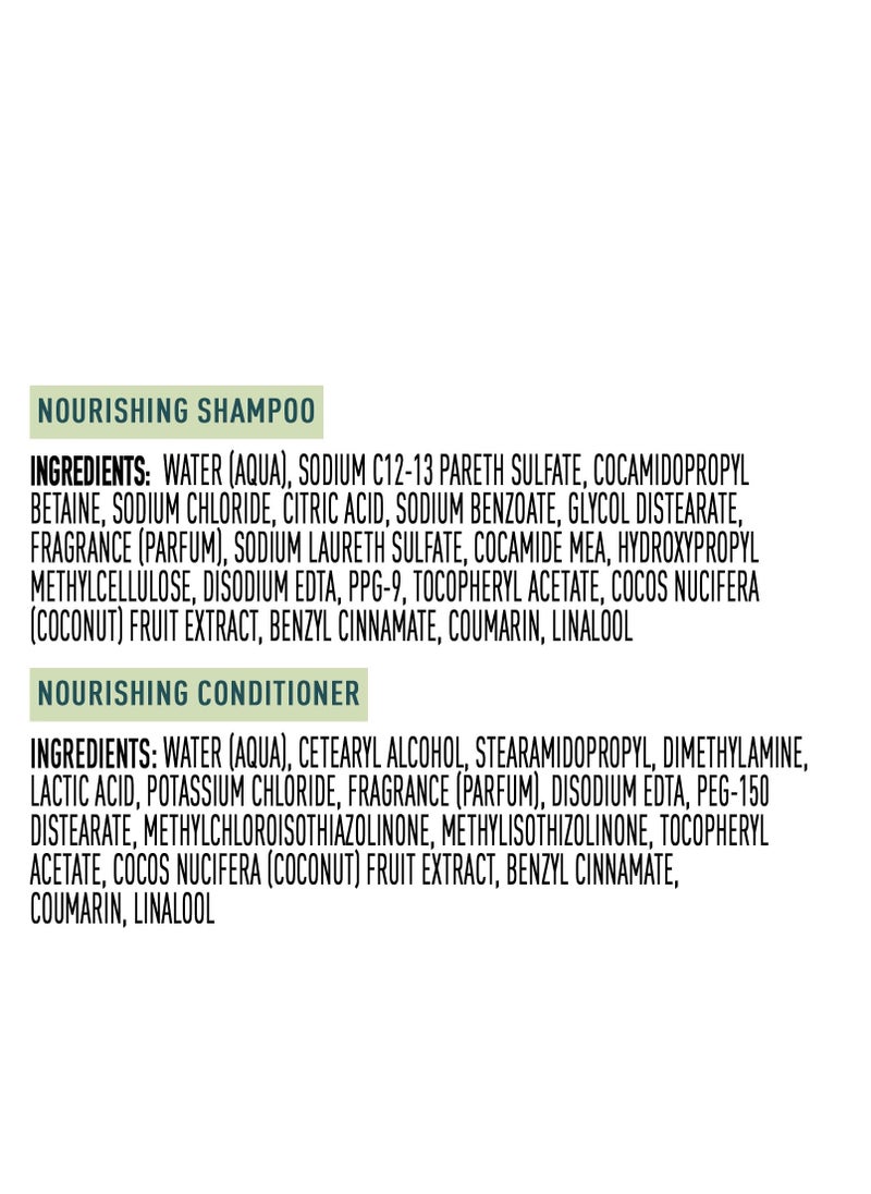 Suave - Suave Shampoo & Conditioner Set, Tropical Coconut – Everyday Nourishing Formulas with Coconut Extract & Vitamin E, 22.5 Oz Ea (2 Piece Set) - Image 1