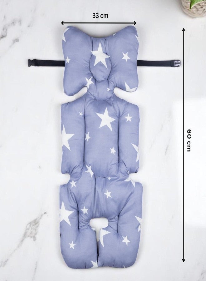 VEDHAK Baby Stroller Seat Liner, Toddler Seat Stroller Accessories, Cushion Pad Soft Pillow And Breathable Reverse Side Non - Slip Suede Fabric, Cotton, Cooling Pram Chair Comfortable Seat Pad Back Support Mat Liners. - Image 3