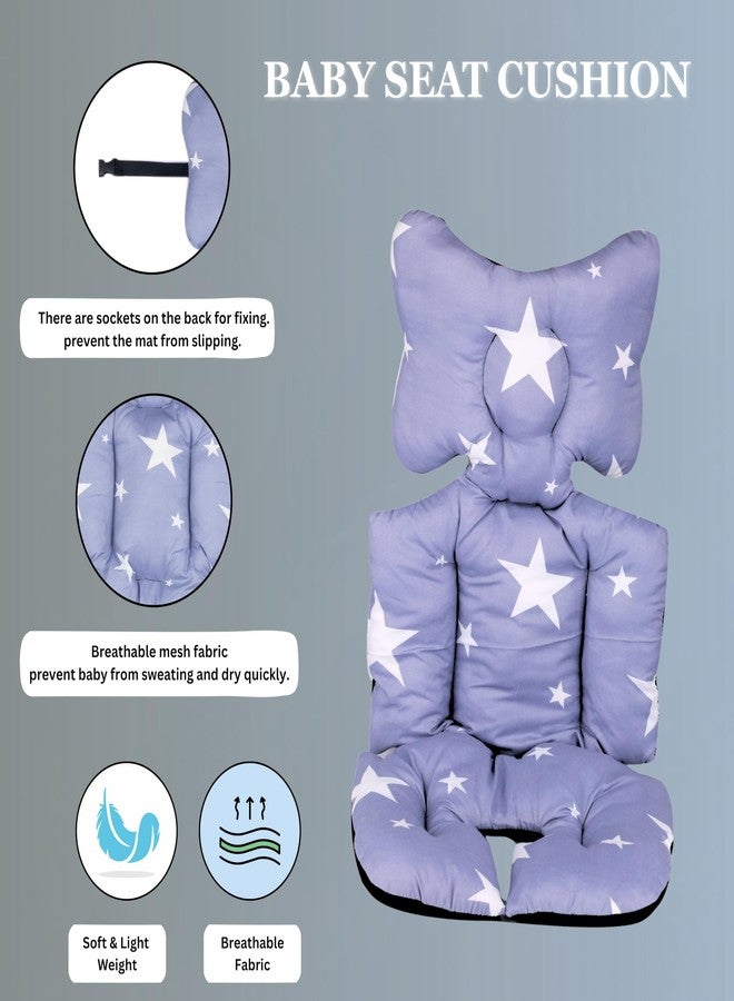 VEDHAK Baby Stroller Seat Liner, Toddler Seat Stroller Accessories, Cushion Pad Soft Pillow And Breathable Reverse Side Non - Slip Suede Fabric, Cotton, Cooling Pram Chair Comfortable Seat Pad Back Support Mat Liners. - Image 2