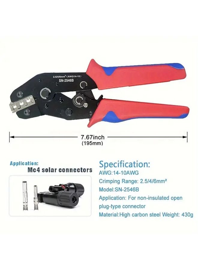 SN 2546B Photovoltaic Crimping Tool Set Wire Crimper Plier Kit For Solar Connectors - Image 4